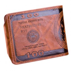 Denarnica 100 Dollar (bež ali rjava)
