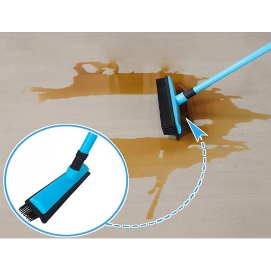 Gumijasta metla za čiščenje CleanMeMore z nastavljivim teleskopskim ročajem