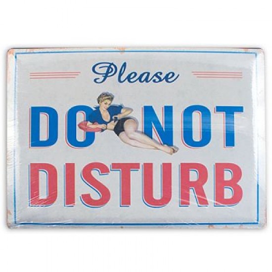 Retro pločevinast znak DO NOT DISTURB - 30 x 40 cm
