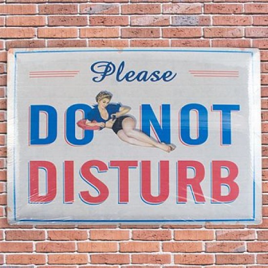 Retro pločevinast znak DO NOT DISTURB - 30 x 40 cm